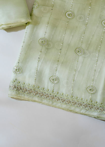 Mint 3PC Unstitched Chiffon - JB031