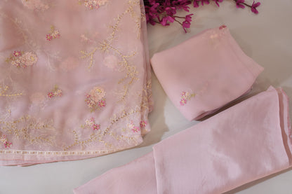 Blush 3PC Unstitched Chiffon - JB029