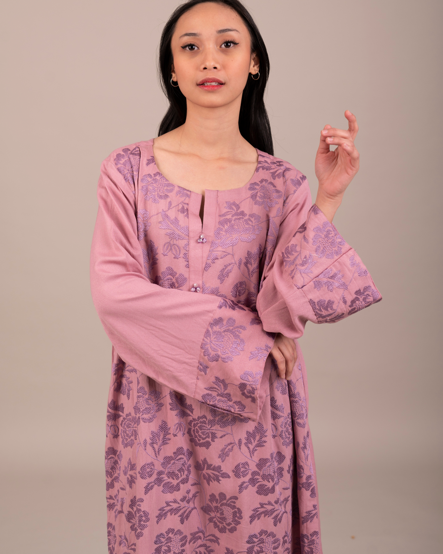 Pink Embroidered 2PC Stitched Shirt & Trousers - JB039