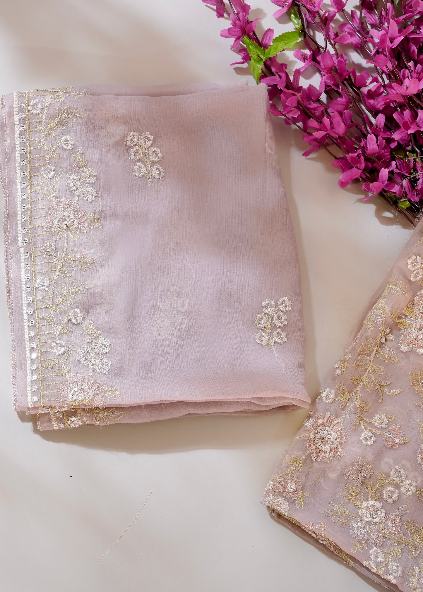 Mint 3PC Unstitched Chiffon - JB030