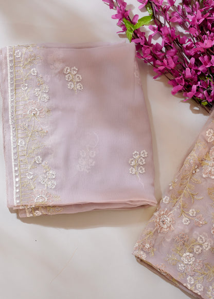 Mint 3PC Unstitched Chiffon - JB030