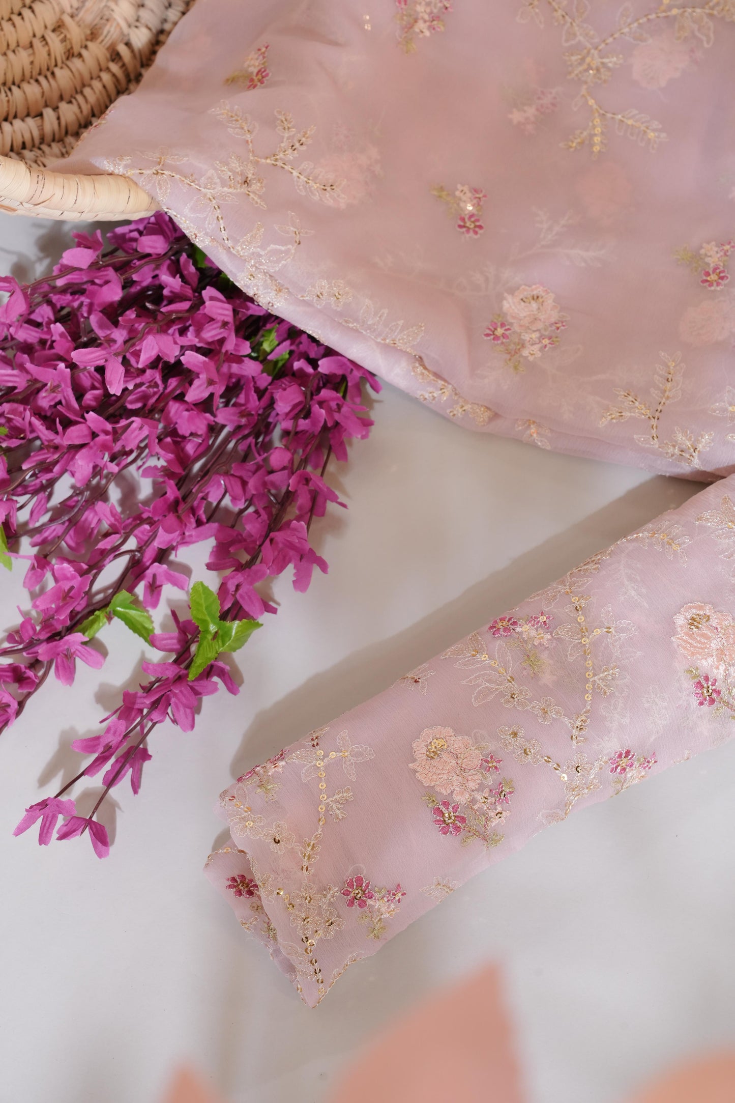 Blush 3PC Unstitched Chiffon - JB029