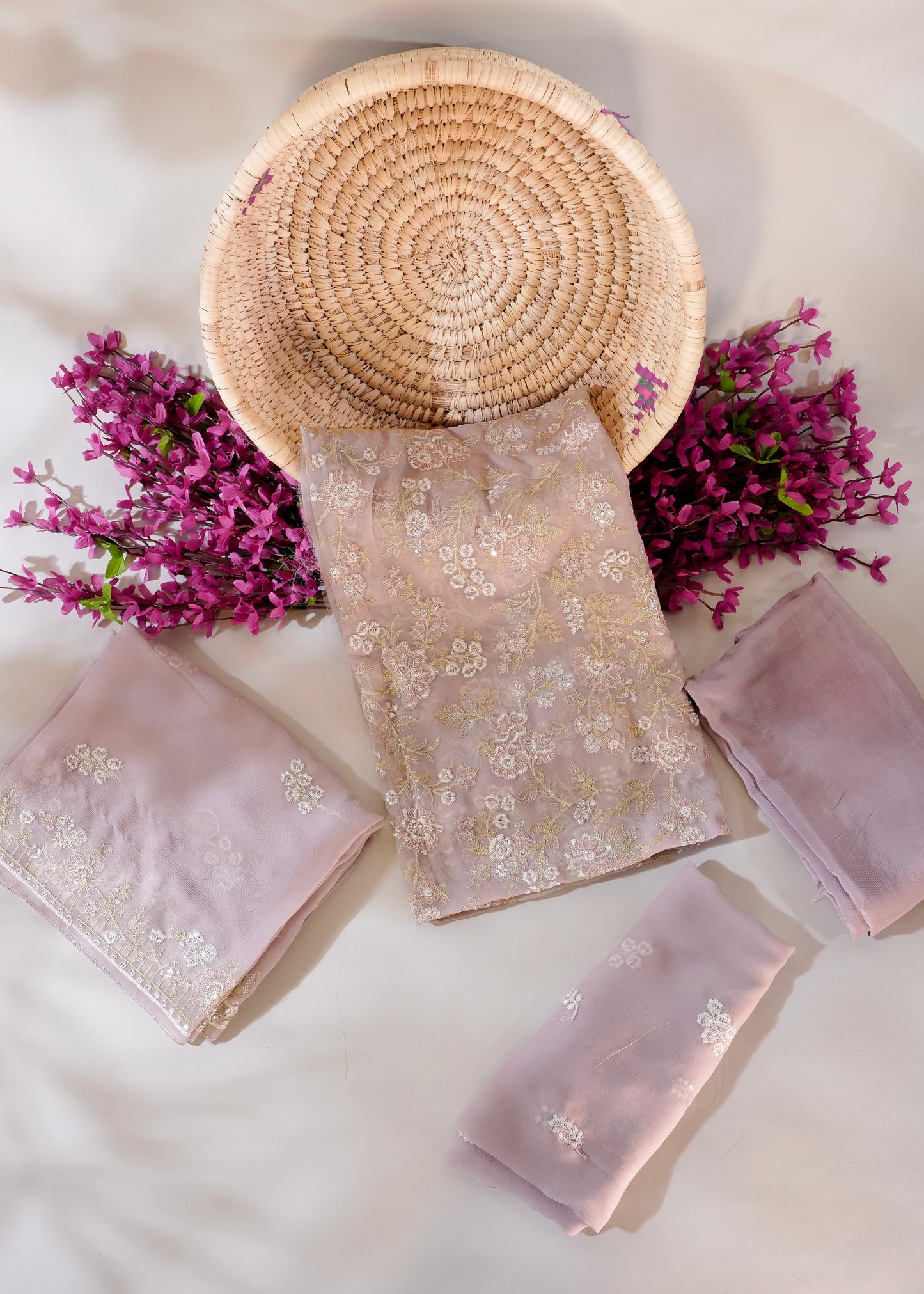 Mint 3PC Unstitched Chiffon - JB030