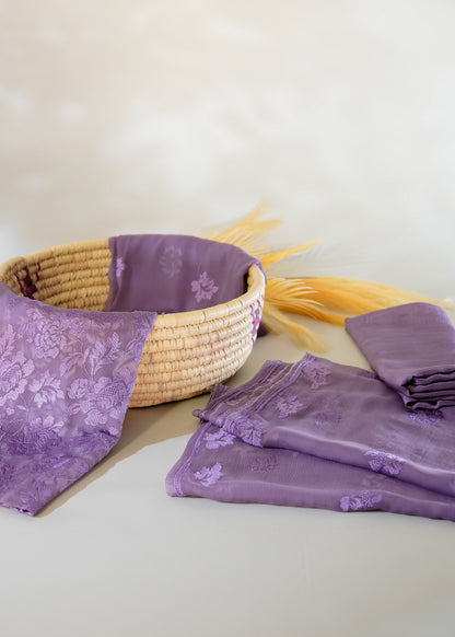 Purple 3PC Unstitched Chiffon - JB028