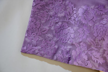 Purple 3PC Unstitched Chiffon - JB028