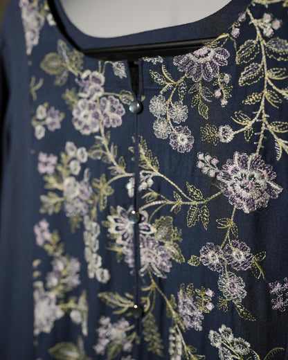 Blue Heavy Embroidered 2PC Stitched Shirt & Trousers - JB035