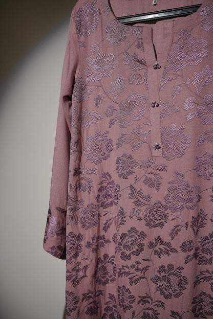 Pink Embroidered 2PC Stitched Shirt & Trousers - JB039