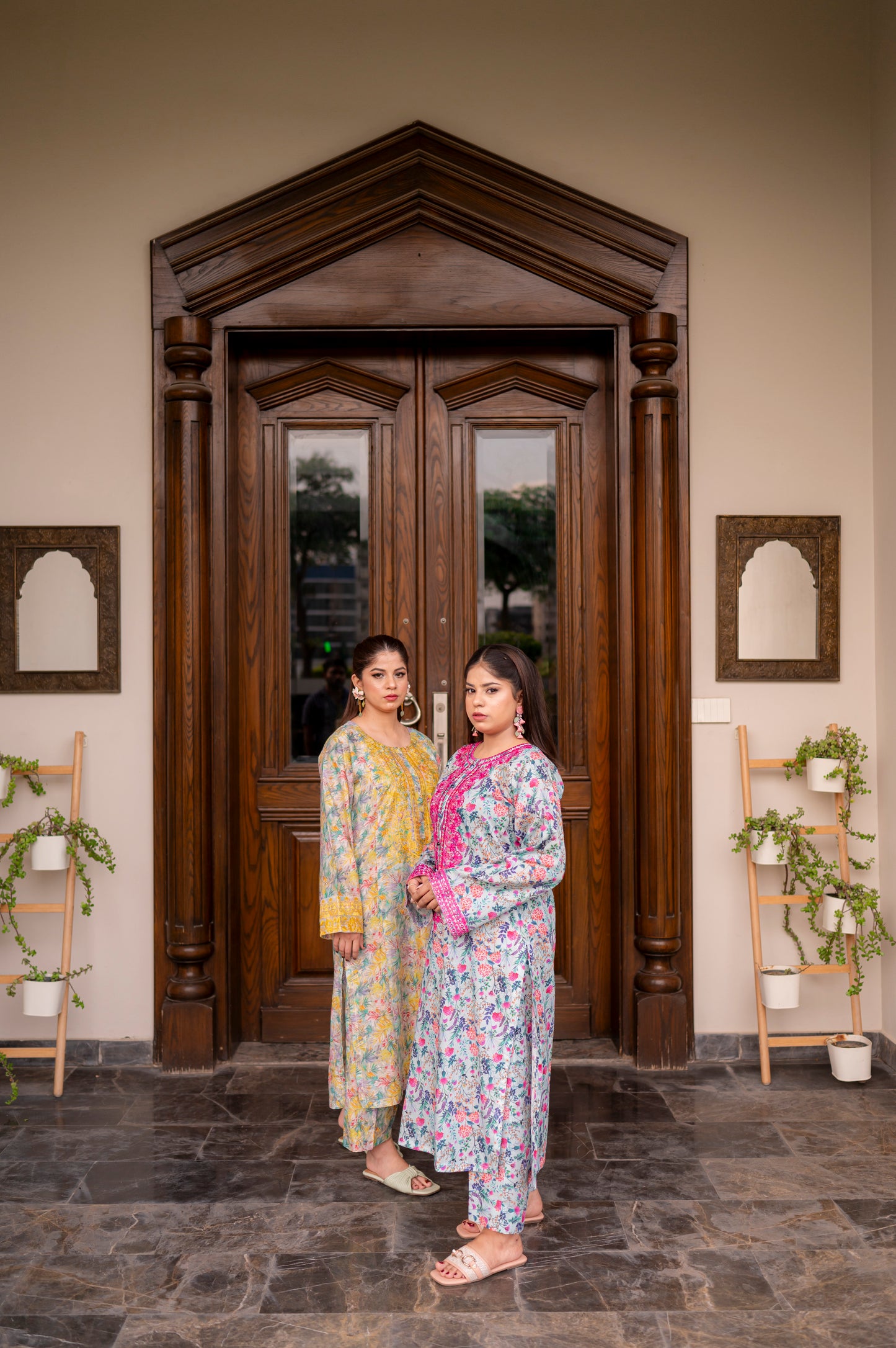 Stitched Embroidered Straight Shirt + Culottes