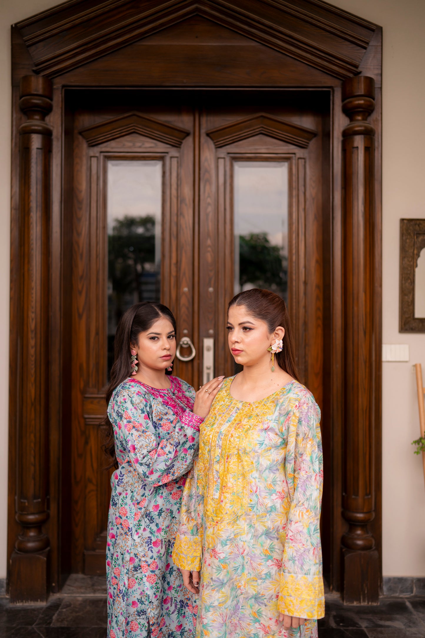 Stitched Embroidered Straight Shirt + Culottes