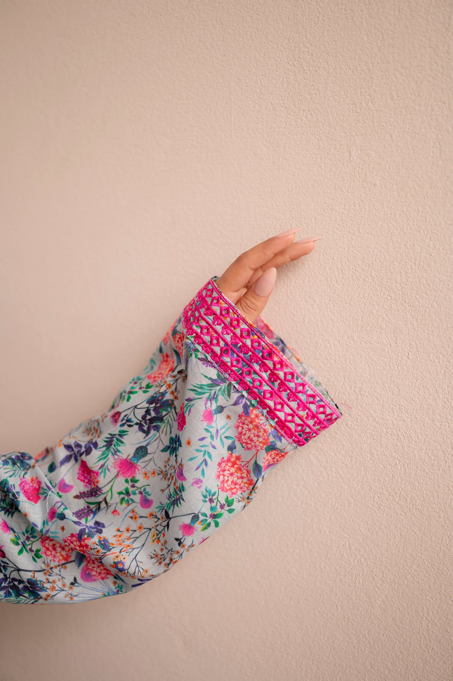 Stitched Embroidered Straight Shirt + Culottes