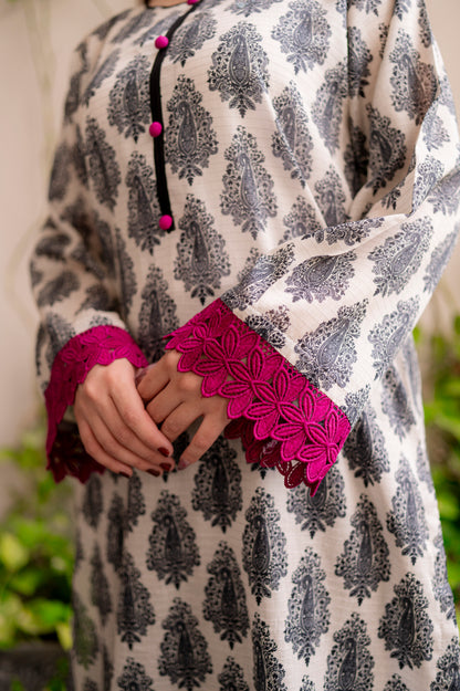 Stitched Print Straight Shirt + Farshi Shalwar